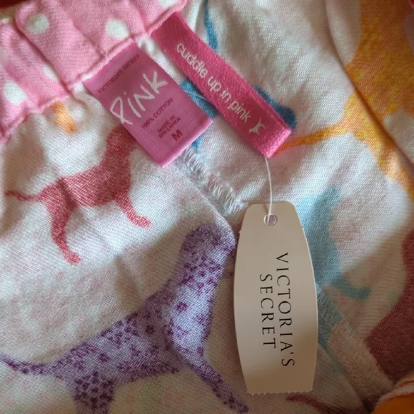Rare Y2K Victoria's Secret PINK Dog Print Women's Pajama Bottoms NWT! - Picture 2 of 7